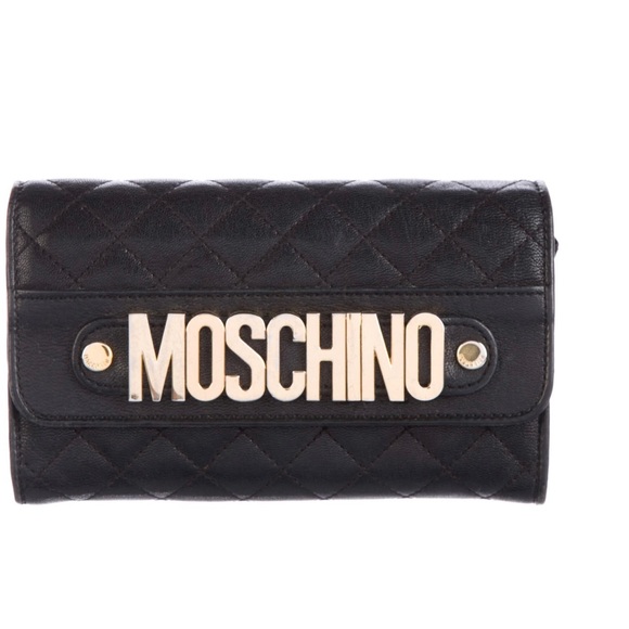 MOSCHINO Black Compact Wallet